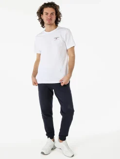 Baci & Abbracci Pantaloni tuta da uomo in cotone con coulisse e polsini - blu scuro