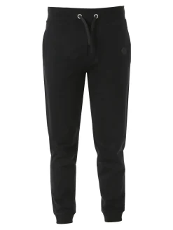 Baci & Abbracci Pantaloni tuta da uomo in cotone con coulisse e polsini - nero