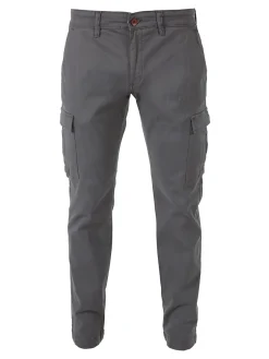 Baci & Abbracci Pantaloni uomo in cotone con tasconi - grigio