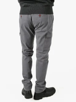 Baci & Abbracci Pantaloni uomo in cotone con tasconi - grigio