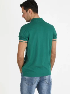 Baci & Abbracci Polo da uomo a maniche corte in cotone