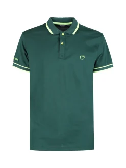 Baci & Abbracci Polo da uomo fluo a maniche corte in cotone