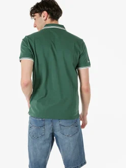 Baci & Abbracci Polo da uomo in cotone a maniche corte - verde
