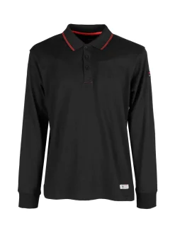 Baci & Abbracci Polo da uomo in cotone a maniche lunghe
