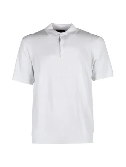 Baci & Abbracci Polo da uomo in maglia extra fine a maniche corte