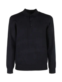 Baci & Abbracci Polo da uomo in maglia a maniche lunghe
