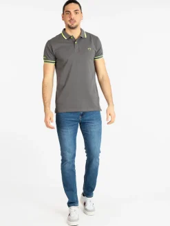 Baci & Abbracci Polo uomo manica corta con scritta