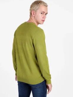Baci & Abbracci Pullover da uomo in maglia con scollo a V