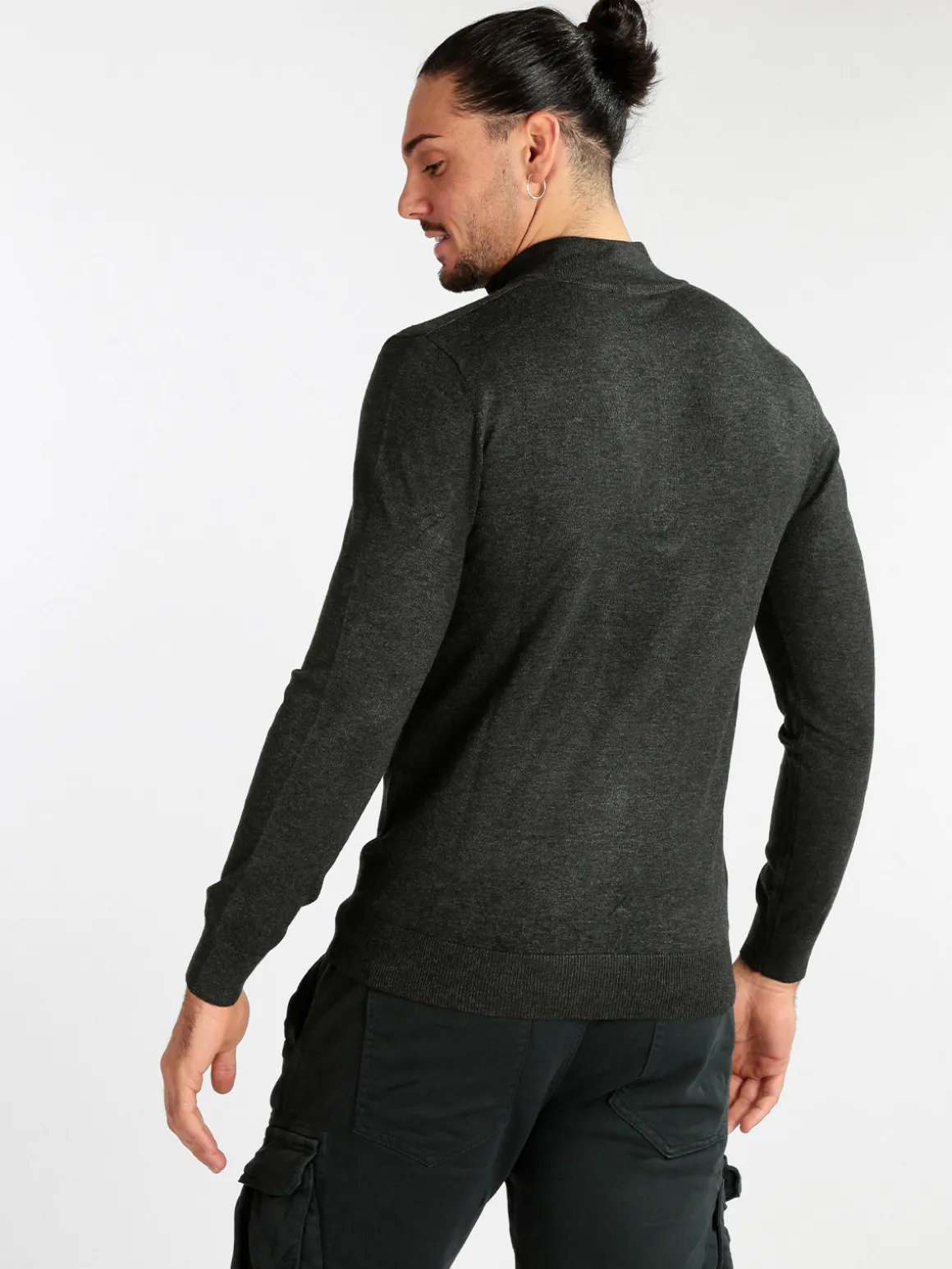 Baci & Abbracci Pullover da uomo a lupetto con zip