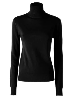 Baci & Abbracci Pullover dolcevita da donna in maglia - nero