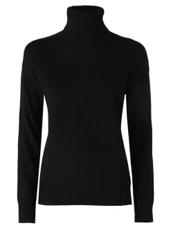 Baci & Abbracci Pullover donna dolcevita in maglia - nero
