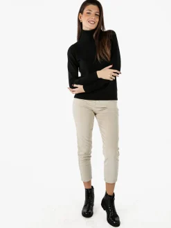 Baci & Abbracci Pullover donna dolcevita in maglia - nero