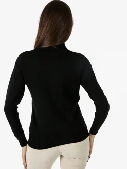 Baci & Abbracci Pullover donna dolcevita in maglia - nero