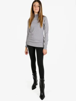 Baci & Abbracci Pullover donna lupetto in maglia - grigio