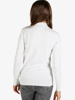 Baci & Abbracci Pullover donna lupetto in maglia - bianco