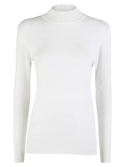Baci & Abbracci Pullover donna lupetto in maglia - bianco
