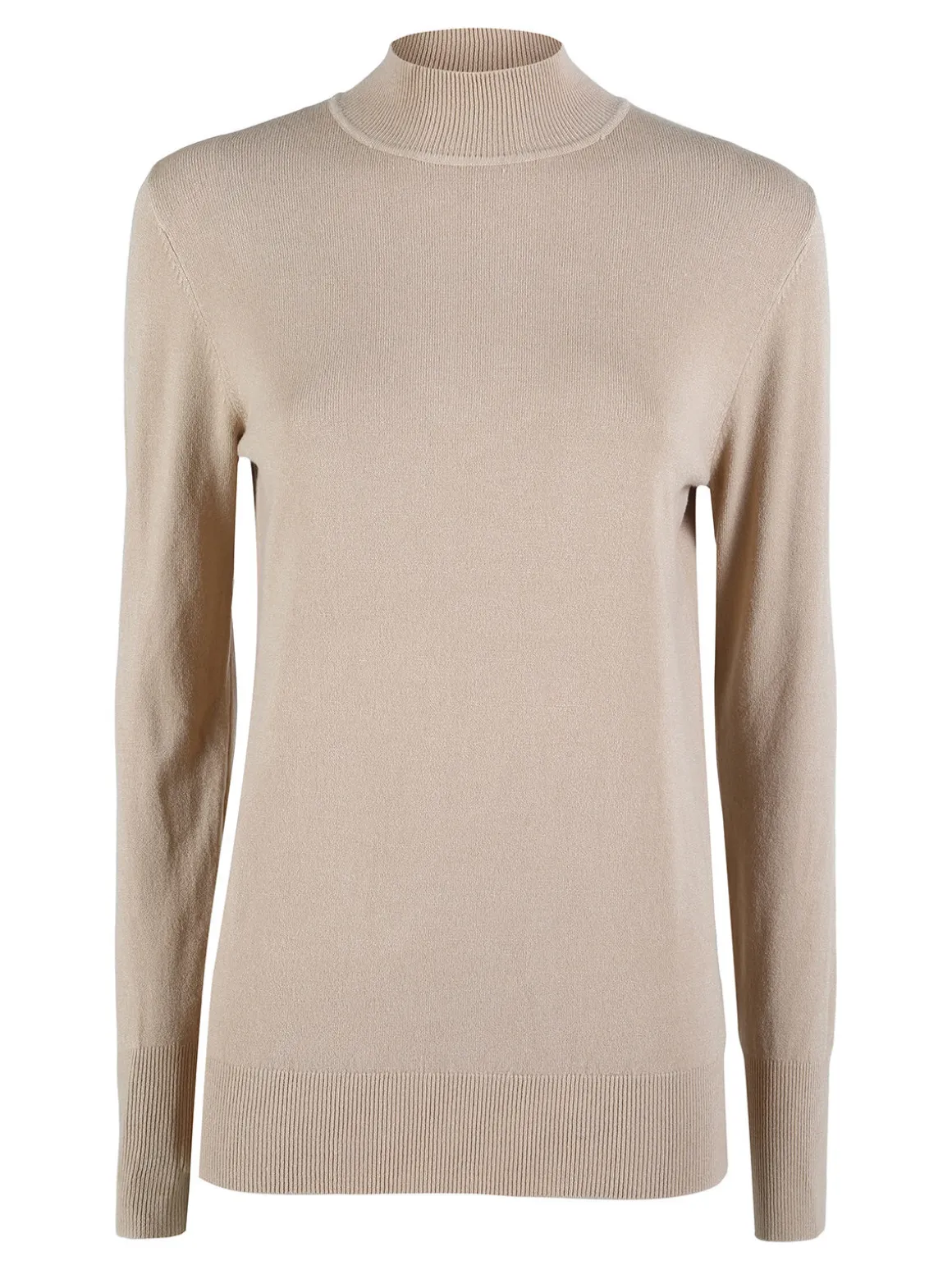 Baci & Abbracci Pullover donna lupetto in maglia - beige