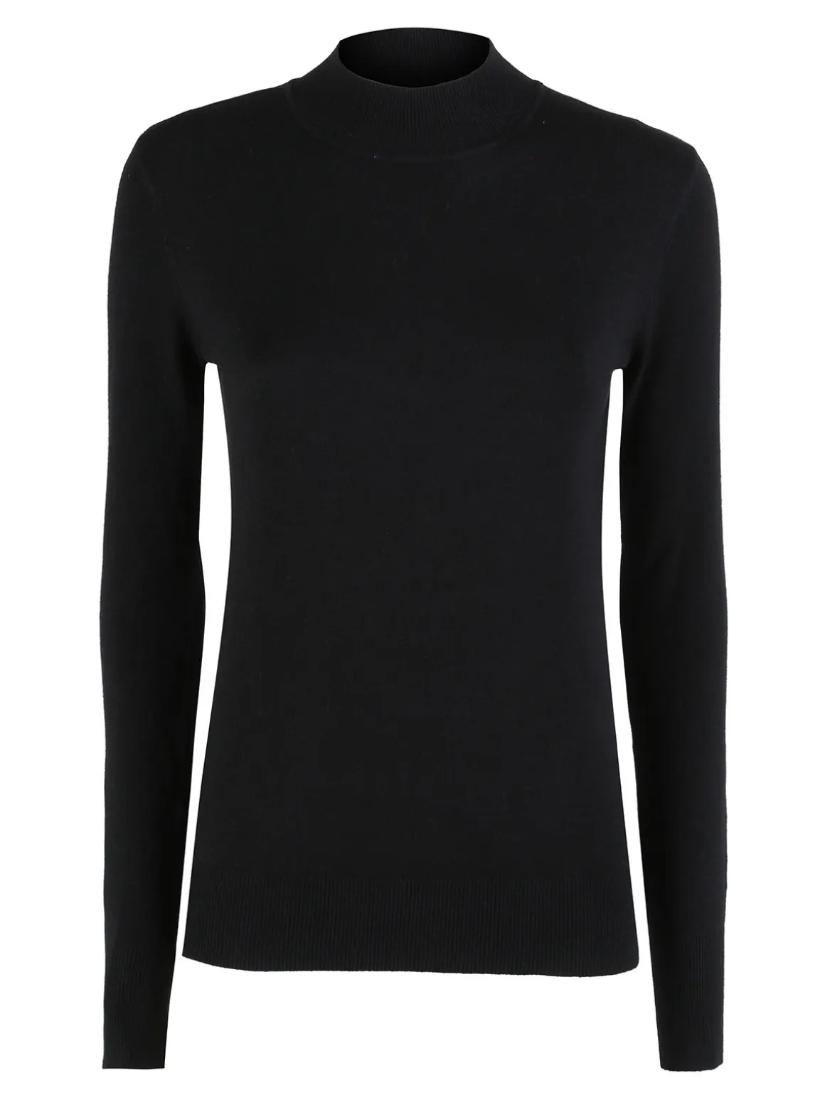 Baci & Abbracci Pullover donna lupetto in maglia - nero