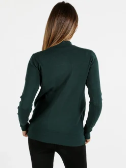 Baci & Abbracci Pullover donna lupetto in maglia - verde