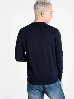 Baci & Abbracci Pullover girocollo da uomo in maglia extra fine