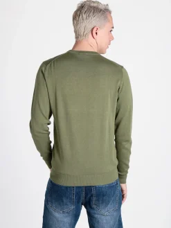 Baci & Abbracci Pullover girocollo da uomo in maglia extra fine