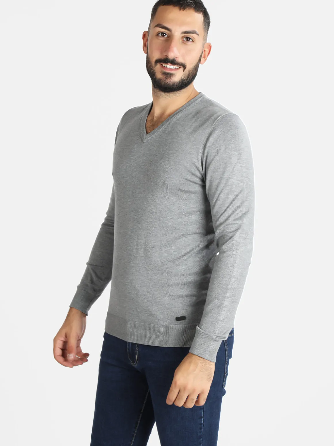 Baci & Abbracci Pullover uomo in maglia scollo a V