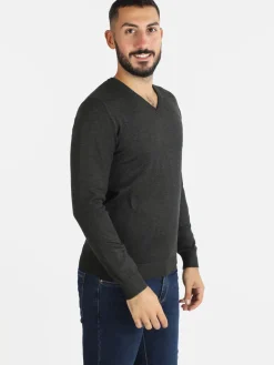 Baci & Abbracci Pullover uomo in maglia scollo a V