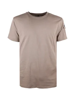 Baci & Abbracci T-shirt da uomo in cotone con taschino sulla manica
