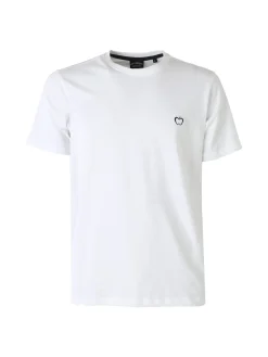 Baci & Abbracci T-shirt girocollo in cotone da uomo con logo - bianco