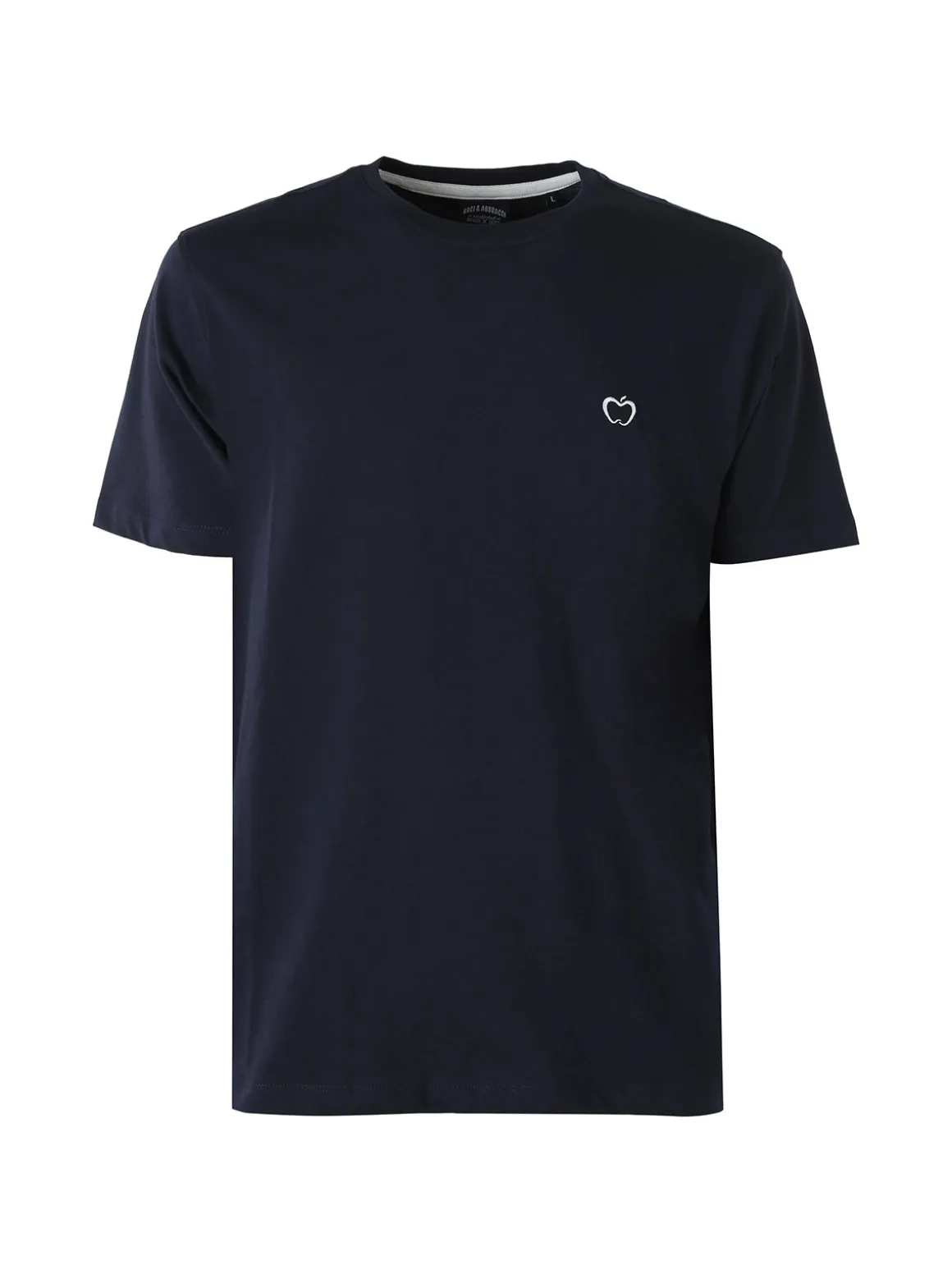 Baci & Abbracci T-shirt girocollo in cotone da uomo con logo - blu scuro