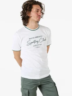 Baci & Abbracci T-shirt in cotone da uomo con stampa - bianco