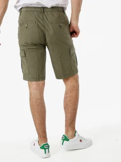 Bad Boys Bermuda da uomo in cotone con tasconi laterali - militare
