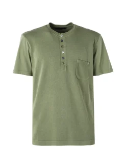 Bad Boys Maglia da uomo in cotone a maniche corte con taschino - militare