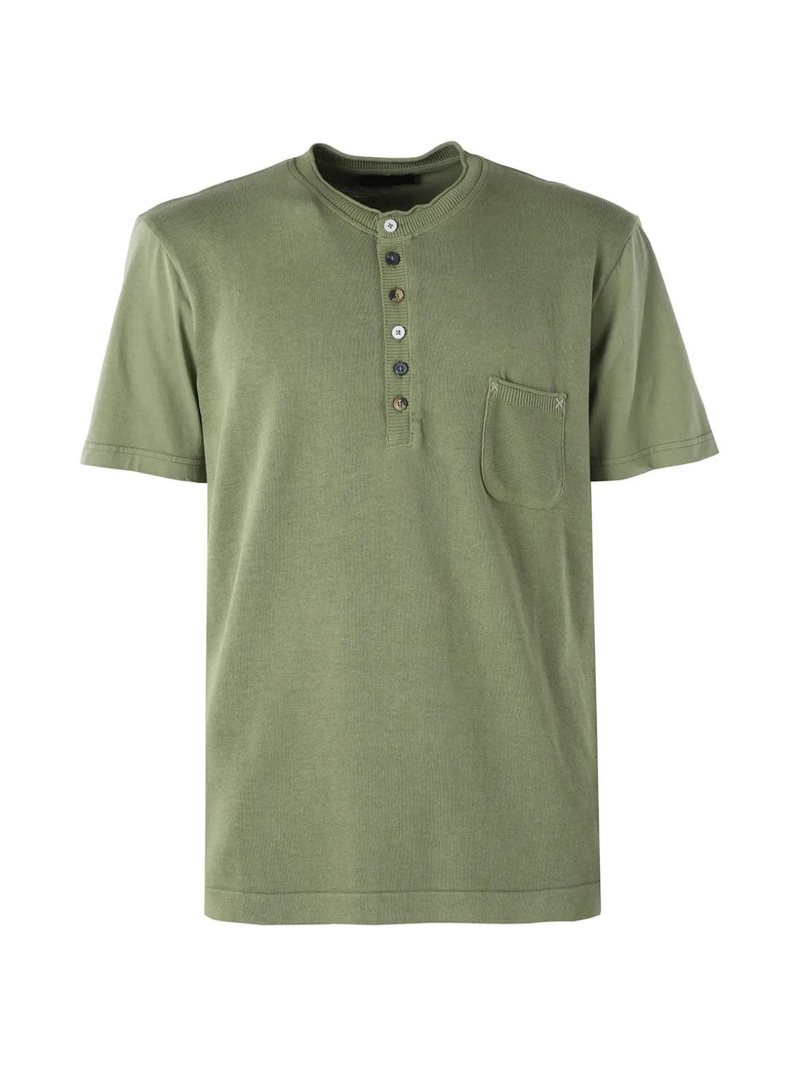 Bad Boys Maglia da uomo in cotone a maniche corte con taschino - militare