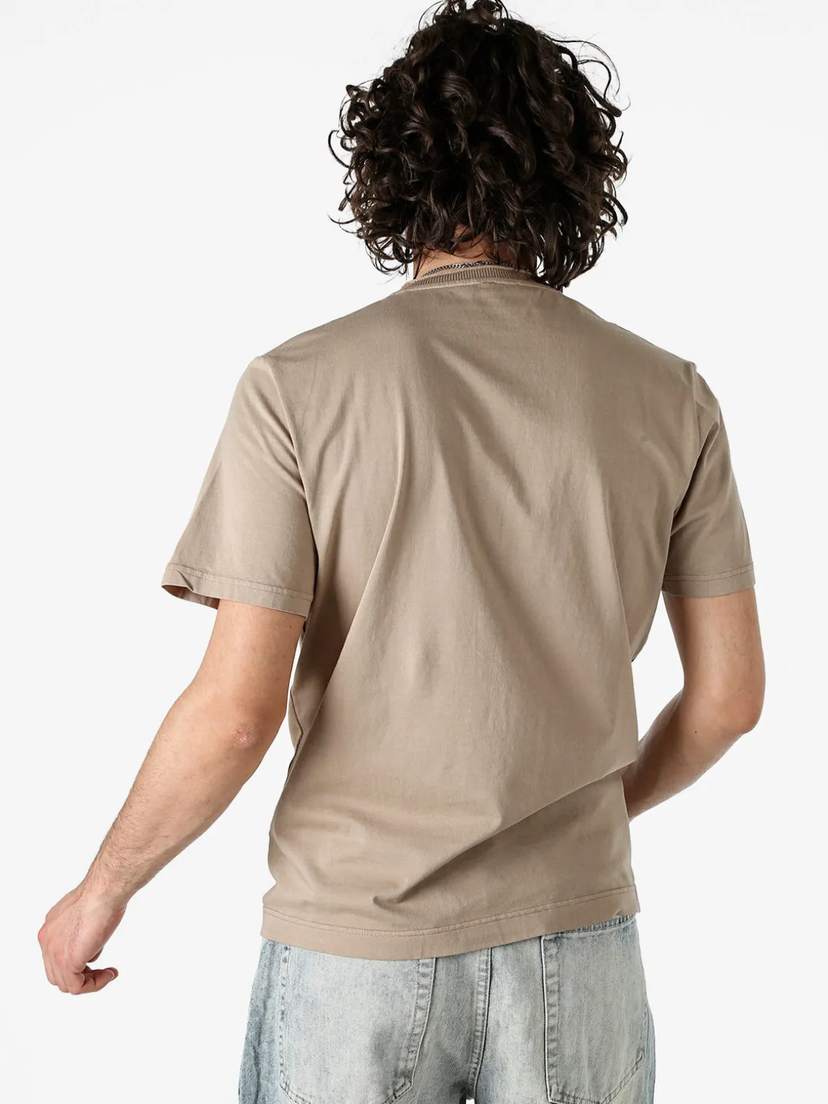 Bad Boys Maglia da uomo in cotone a maniche corte con taschino - sabbia