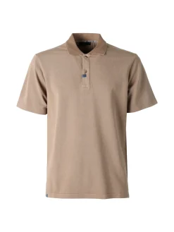 Bad Boys Polo in cotone da uomo a maniche corte - taupe
