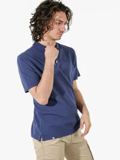 Bad Boys Polo in cotone da uomo a maniche corte - blu