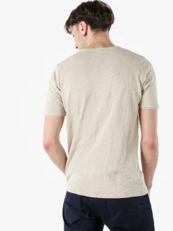 Bad Boys T-shirt da uomo in maglia con taschino - beige