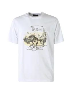 Bad Boys T-shirt in cotone da uomo con stampa - bianco