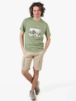 Bad Boys T-shirt in cotone da uomo con stampa - militare