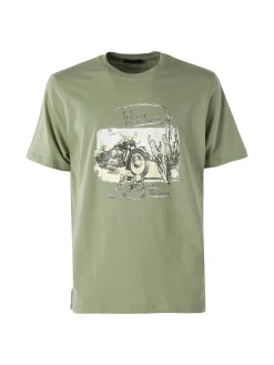 Bad Boys T-shirt in cotone da uomo con stampa - militare