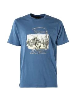 Bad Boys T-shirt in cotone da uomo con stampa - blu