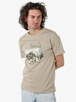 Bad Boys T-shirt in cotone da uomo con stampa - sabbia