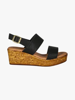 Baia Delle Zagare Sandali donna con zeppa e plateau - nero