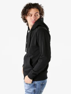 Baker'S Felpa da uomo full zip con cappuccio - nero