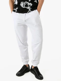 Baker'S Pantaloni tuta da uomo con coulisse e polsini - bianco