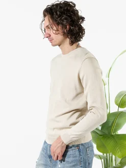 Baker'S Pullover girocollo da uomo in cotone - beige