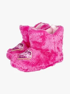 Barbie Pantofole a stivaletto da bambina con pelo - rosa
