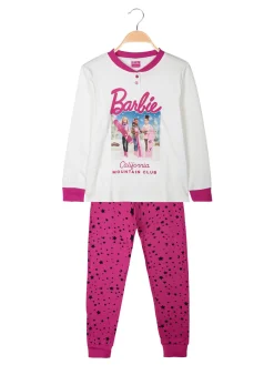 Barbie Pigiama lungo da bambina in cotone interlock