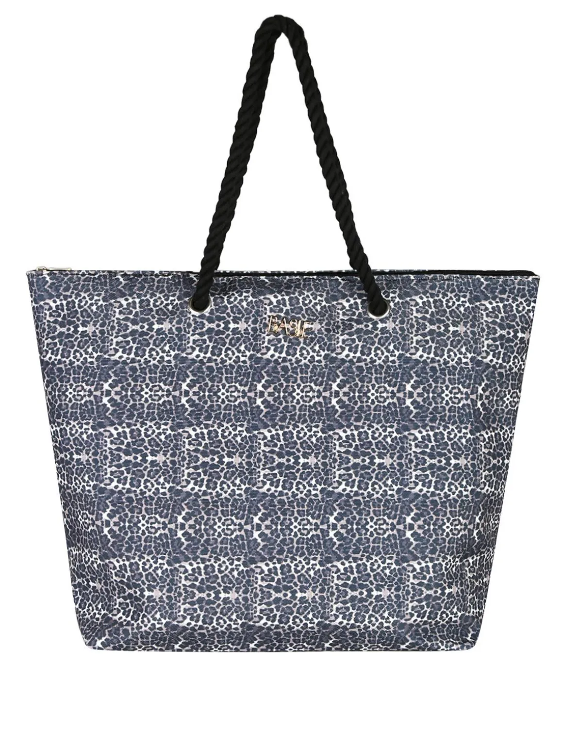 Basile Borsa da mare animalier con manici in corda